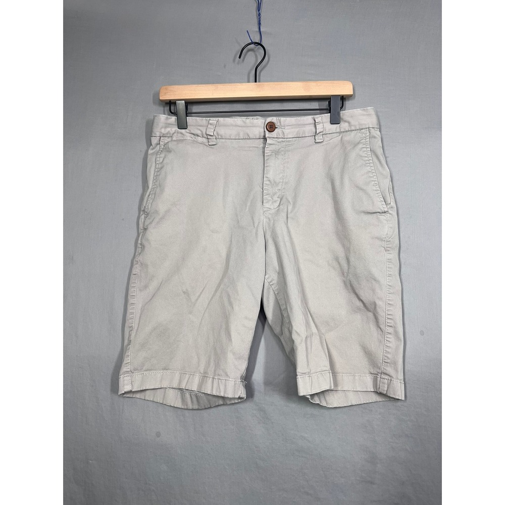 Tommy Bahama Boracay Chino Shorts Mens 33 Grey Pima Cotton Blend Stretch Casual